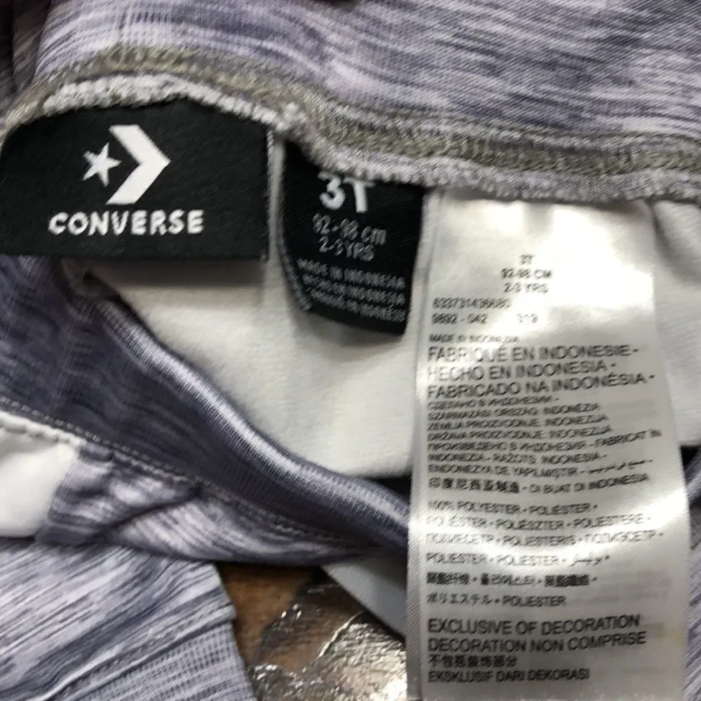 Converse Gray and White Toddler Sweatsuit 3T